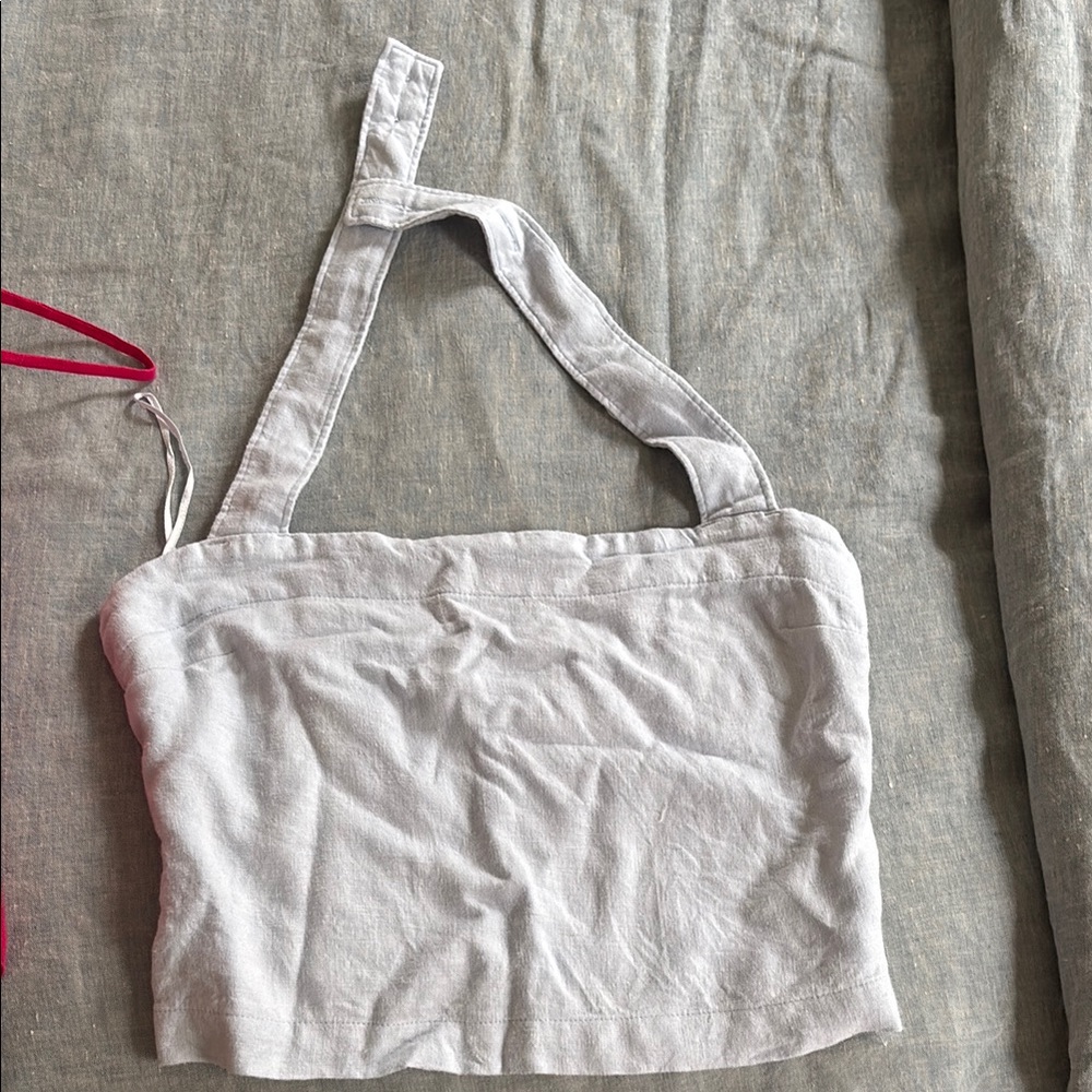 Elegant White Linen Women's Bag